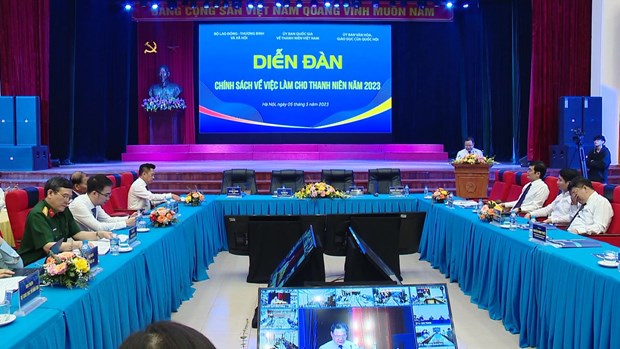 2023 policy forum for youth employment held online hinh anh 1