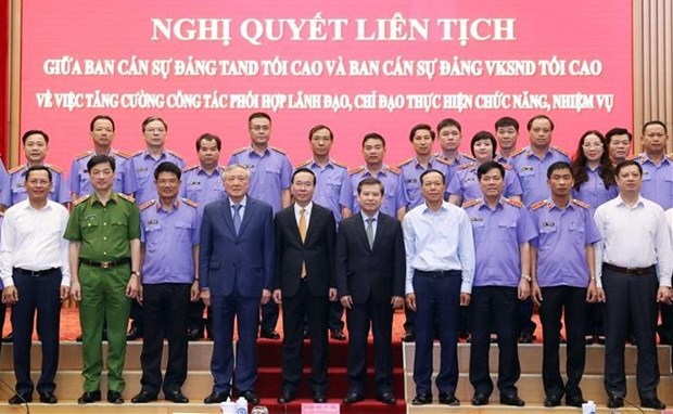 President holds working session with Supreme People’s Procurary hinh anh 1