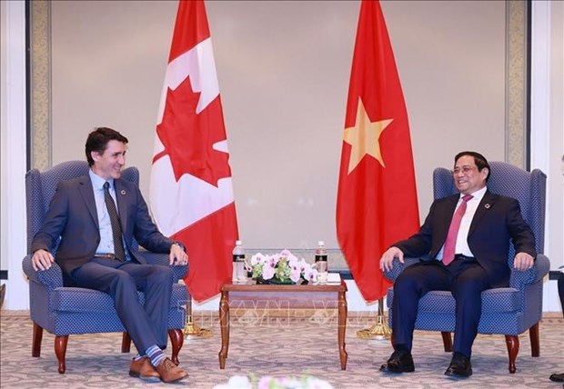 PM meets Canadian, Indian, Comoros leaders hinh anh 1