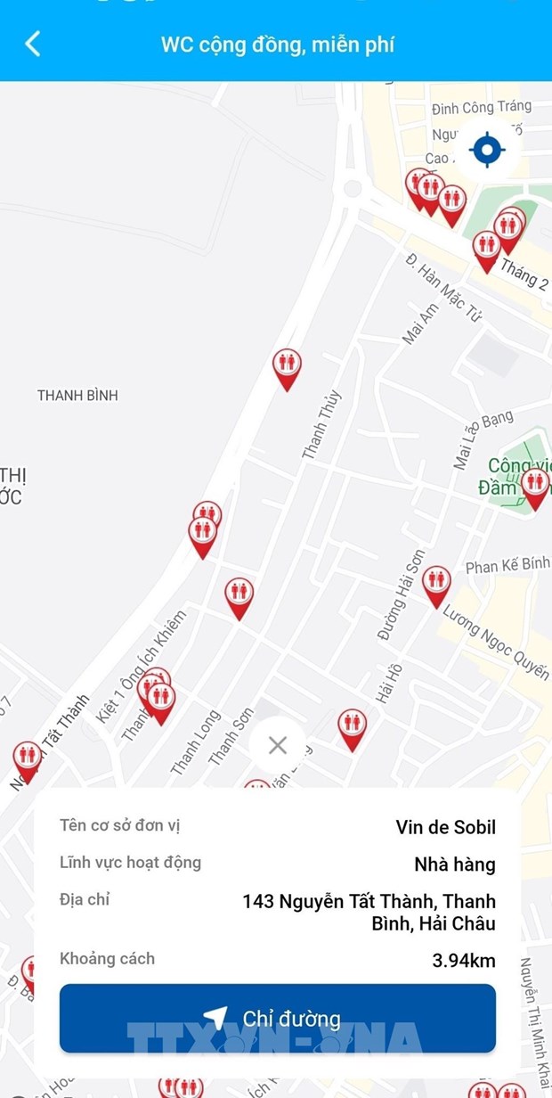 Da Nang launches app to help visitors easily access to public toilets hinh anh 1