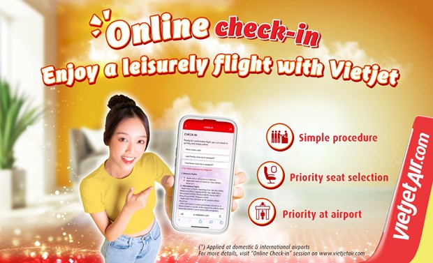 Vietjet launches online check-in service hinh anh 2