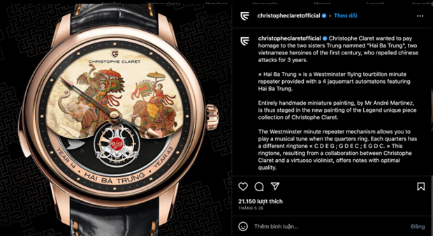 Hai Ba Trung - Vietnamese heroines featured on luxury Swiss watch hinh anh 1