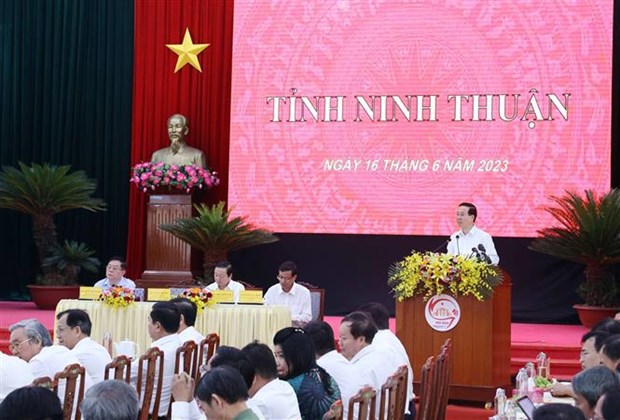 President asks Ninh Thuan to make most of potential, advantages hinh anh 1