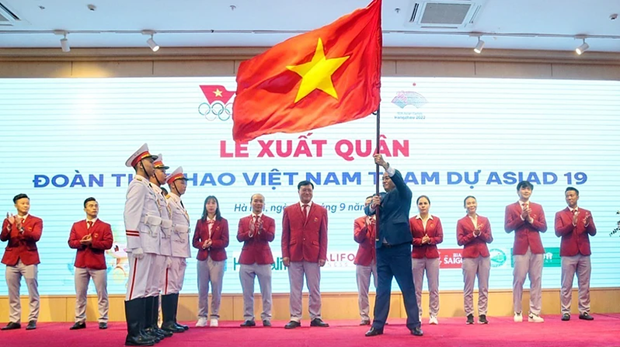 Send-off ceremony for Vietnamese athletes to 19th ASIAD hinh anh 1