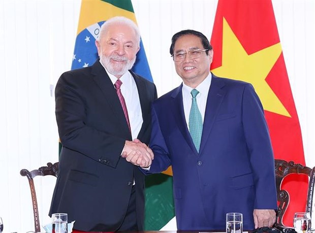 Vietnamese PM, Brazilian President discuss measures for augmenting ties hinh anh 1