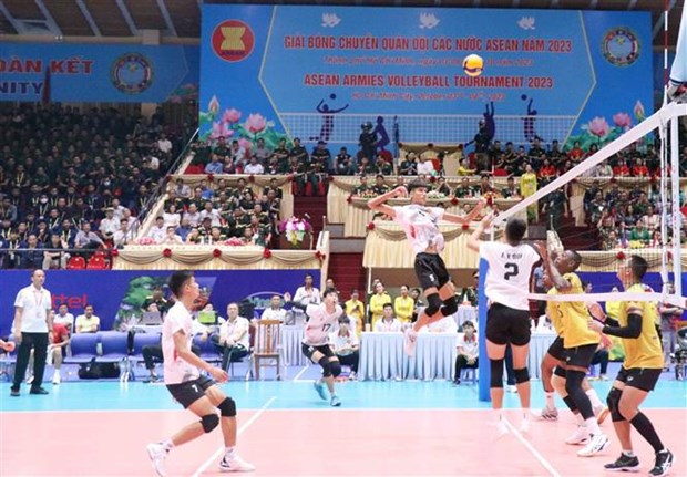 Vietnam triumphs at ASEAN Army Men’s Volleyball Tournament 2023 hinh anh 2