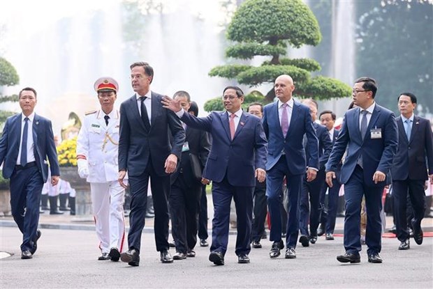 PM chairs welcome ceremony for Dutch counterpart hinh anh 1