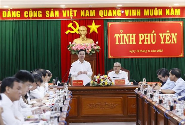 President pays working visit to south central Phu Yen province hinh anh 1