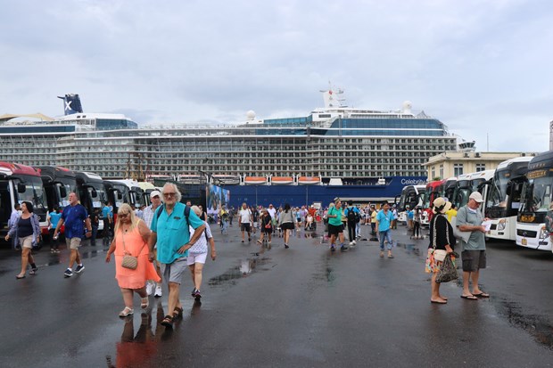Luxury cruise ship brings 3,000 tourists to central localities hinh anh 1
