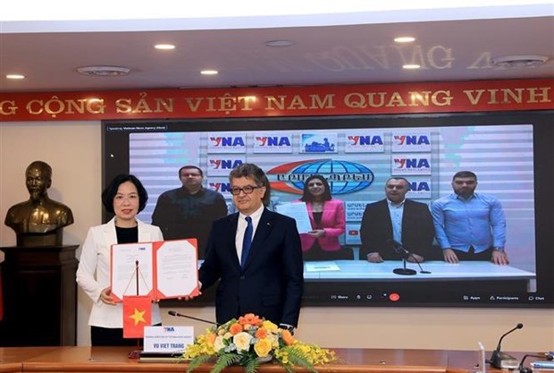 National news agencies of Vietnam, Armenia ink cooperation deal hinh anh 2