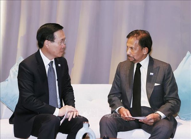 President meets with Brunei’s Sultan in San Francisco hinh anh 1