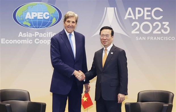 President receives US special envoy for climate John Kerry in San Fransisco hinh anh 1