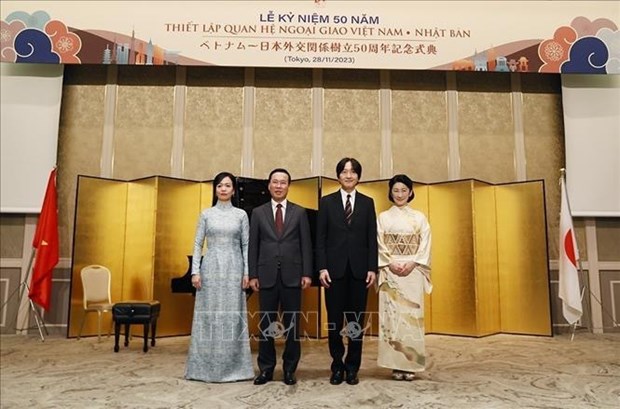 President attends ceremony marking 50 years of Vietnam-Japan diplomatic ties hinh anh 1