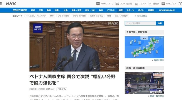 President’s speech at Japanese National Diet makes headlines hinh anh 1
