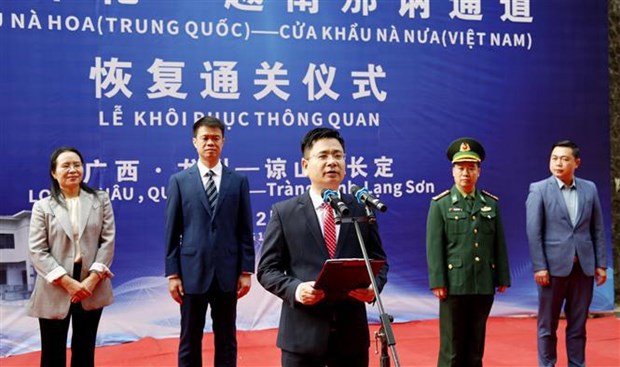Lang Son resumes operations of border gate with China hinh anh 1
