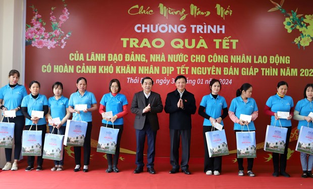 NA Vice Chairman presents Tet gifts to locals in Thai Binh hinh anh 1