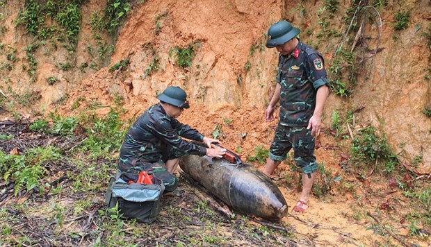 Wartime bomb safely deactivated in Nghe An hinh anh 1