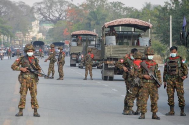 Myanmar declares martial law in two townships of eastern state hinh anh 1