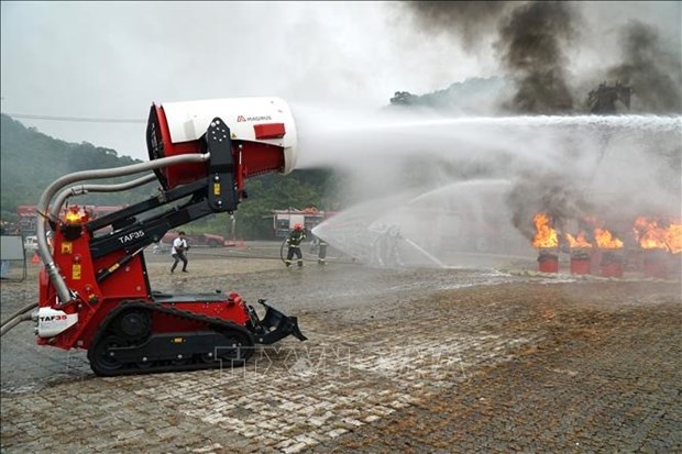 Vietnam, Laos, Cambodia hold joint firefighting, search, rescue exercise hinh anh 1