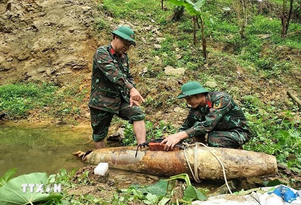 War-time bomb safely defused in Nghe An province hinh anh 1