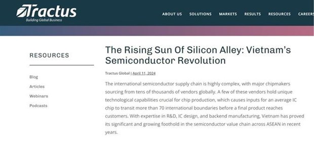 Vietnam proves growing foothold in semiconductor value: Tractus hinh anh 1