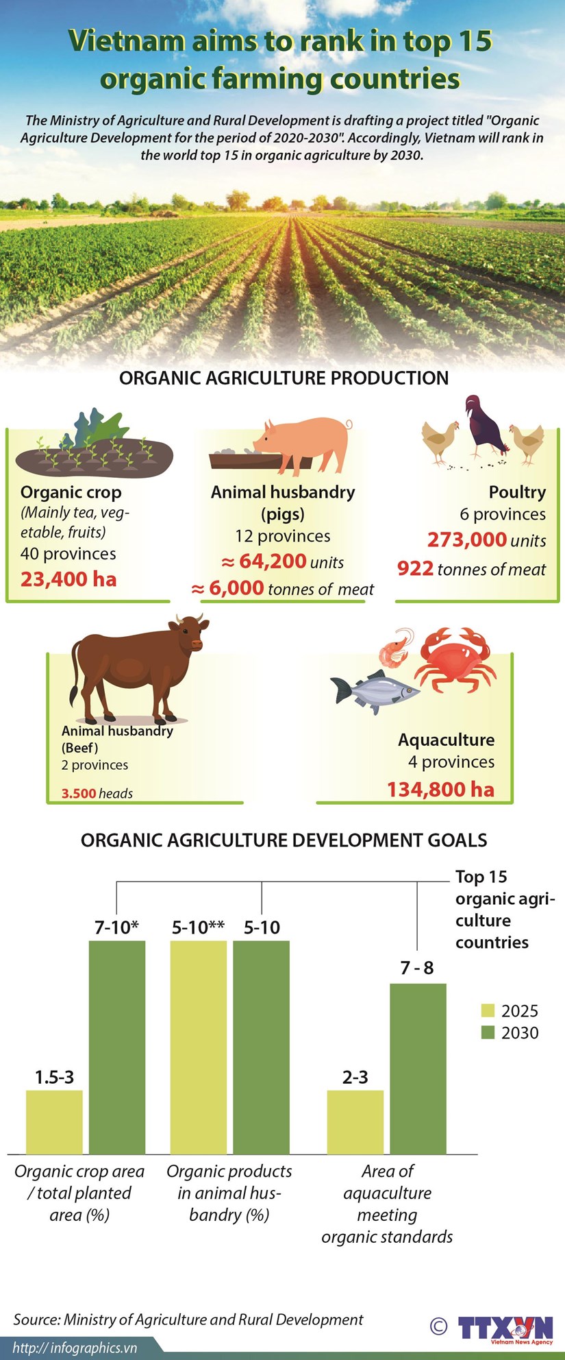 Vietnam aims to rank in top 15 organic farming countries hinh anh 1