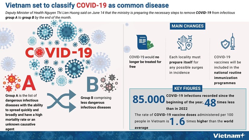 Vietnam set to classify COVID-19 as common disease hinh anh 1